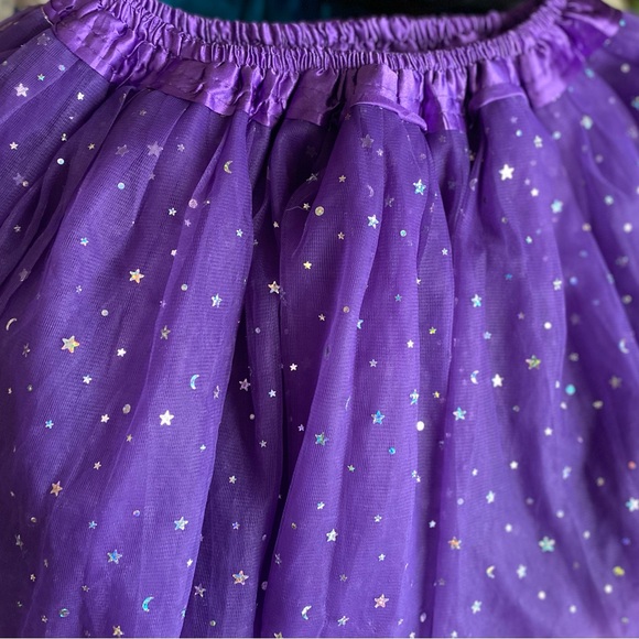 Dancina Purple Starry Tulle Skirt - Picture 3 of 6